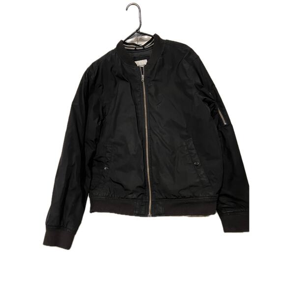 Old Navy Black Bomber Jacket Womans L - Picture 1 of 3